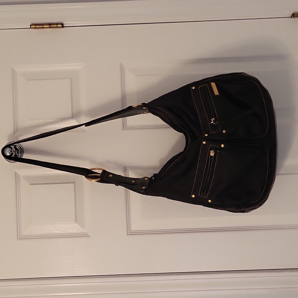 Black Storksak Crossbody Diaper Bag